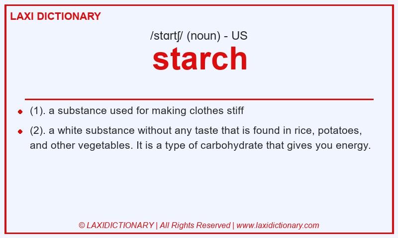 Definition starch in American English