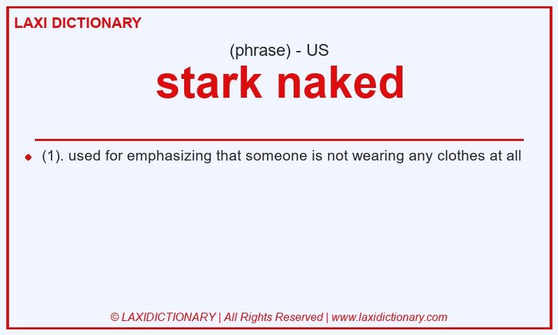 Definition stark naked in American English
