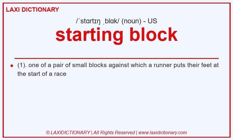 Definition starting block in American English
