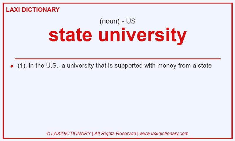 Definition state university in American English
