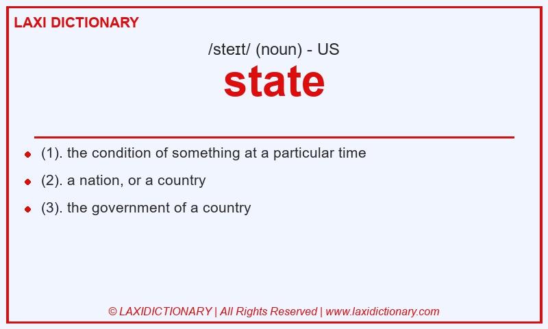 Definition state in American English