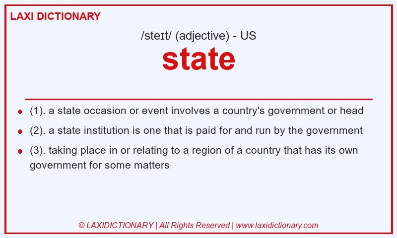Definition state in American English
