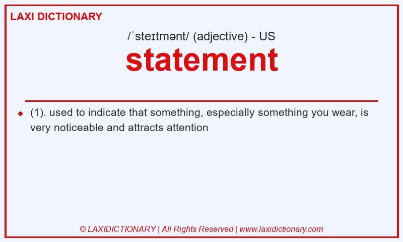 Definition statement in American English