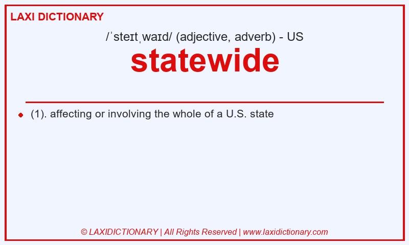 Definition statewide in American English