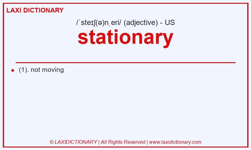 Definition stationary in American English