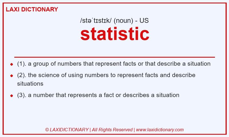 Definition statistic in American English