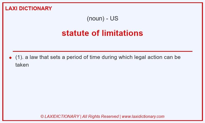 Definition statute of limitations in American English
