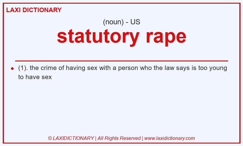 Definition statutory rape in American English