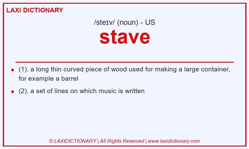 Definition stave in American English