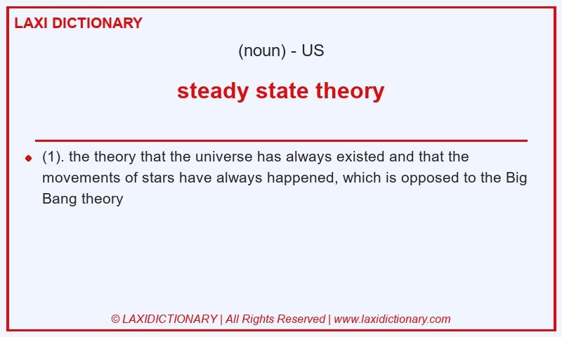 Definition steady state theory in American English