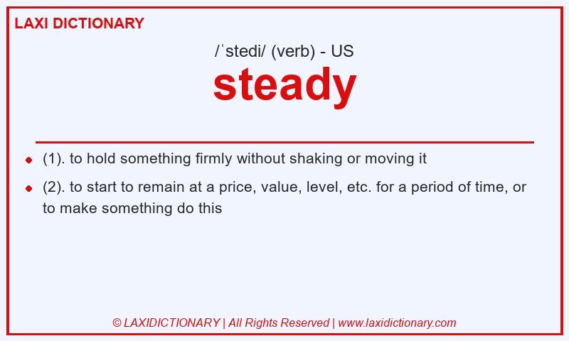 Definition steady in American English