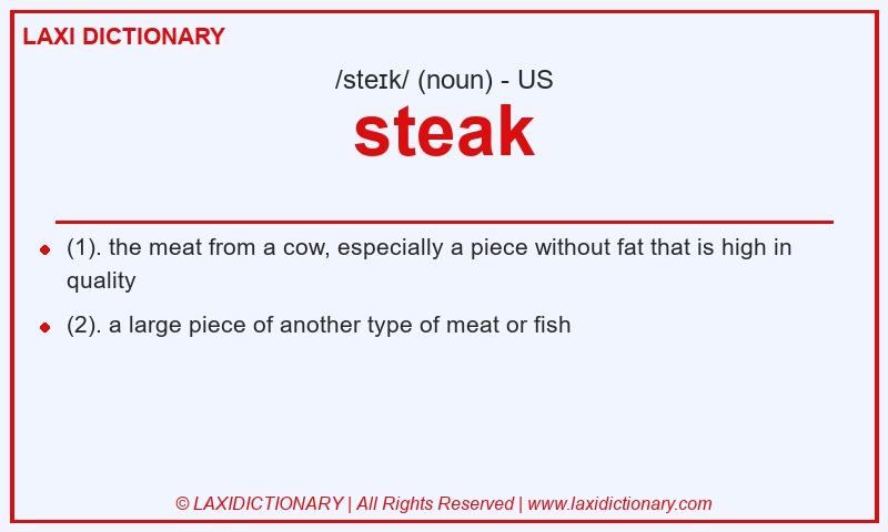 Definition steak in American English