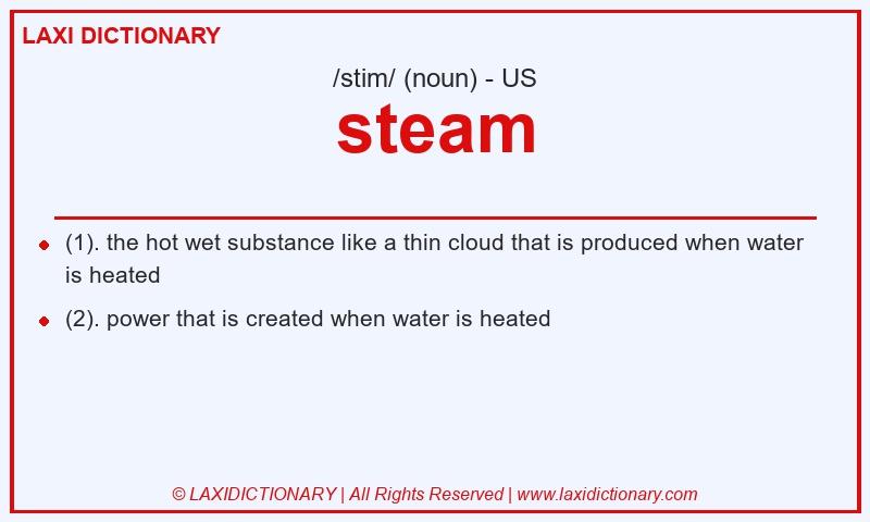 Definition steam in American English