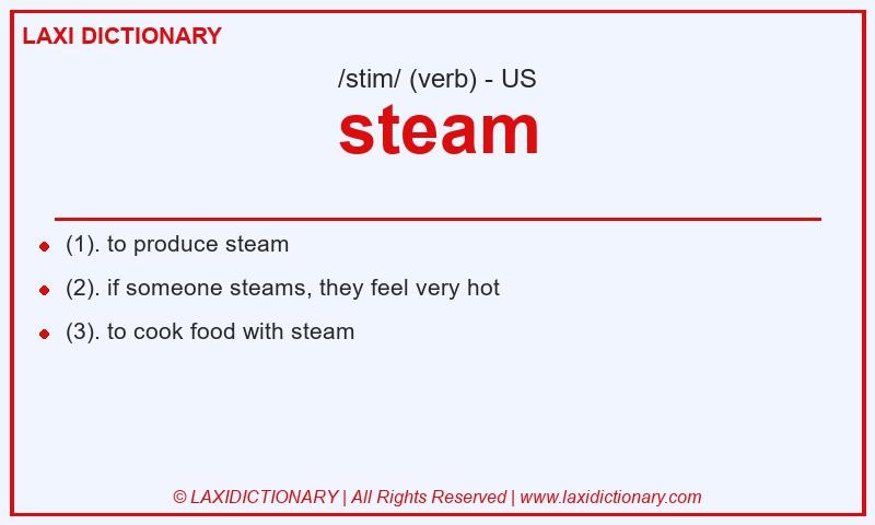 Definition steam in American English
