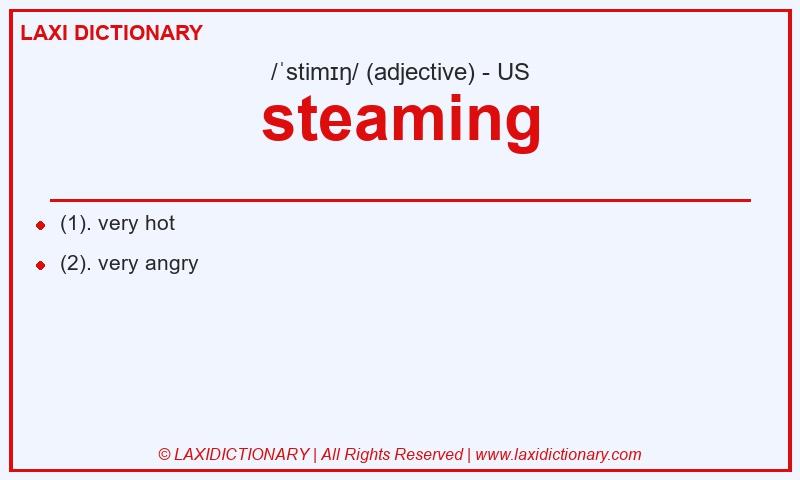 Definition steaming in American English
