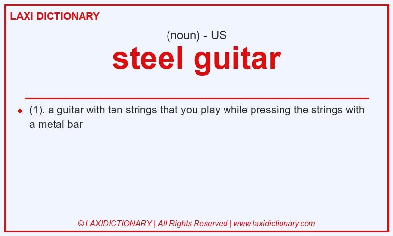 Definition steel guitar in American English