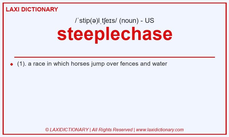 Definition steeplechase in American English