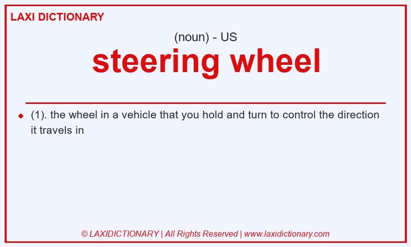 Definition steering wheel in American English