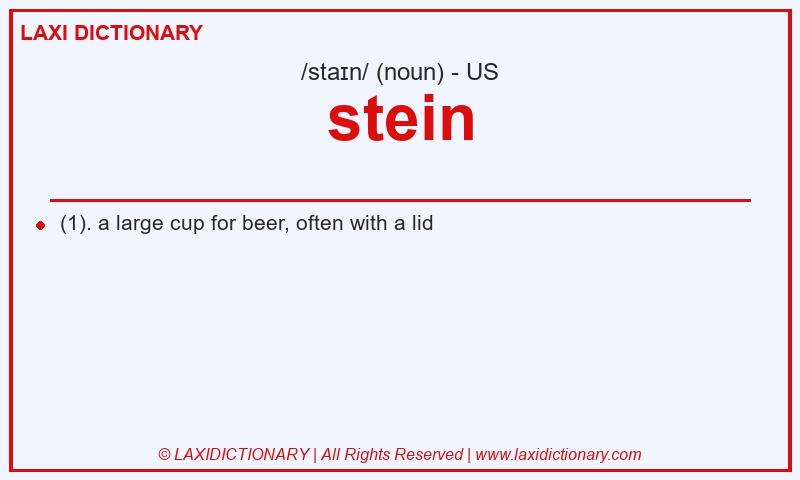 Definition stein in American English