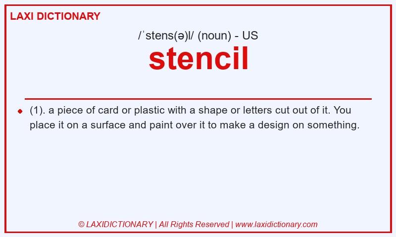 Definition stencil in American English