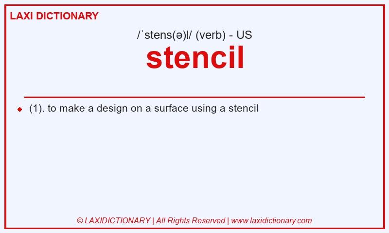 Definition stencil in American English