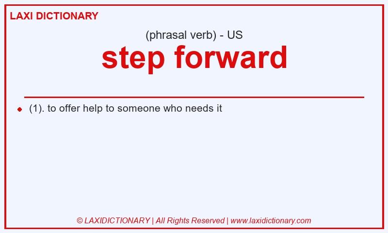 Definition step forward in American English
