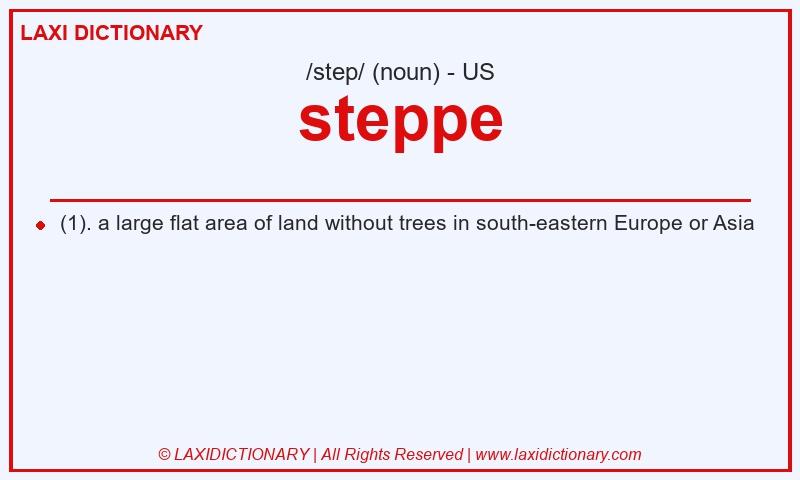 Definition steppe in American English
