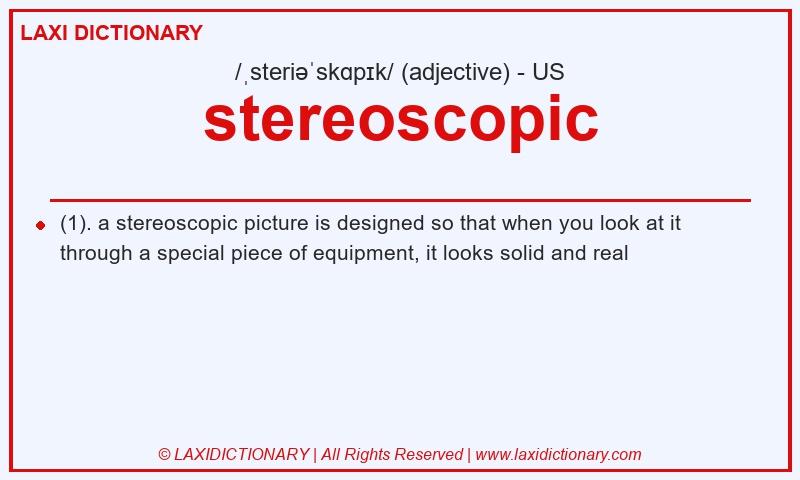 Definition stereoscopic in American English