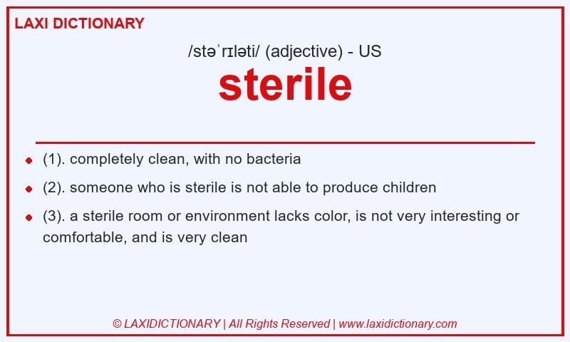 Definition sterile in American English
