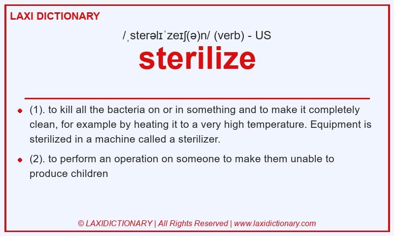 Definition sterilize in American English