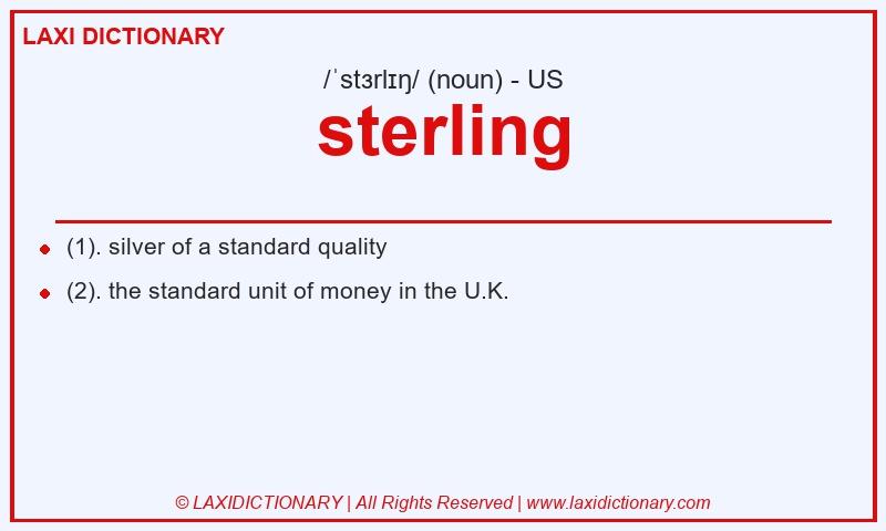 Definition sterling in American English
