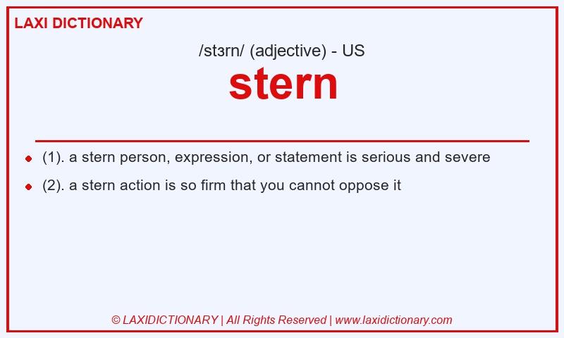 Definition stern in American English