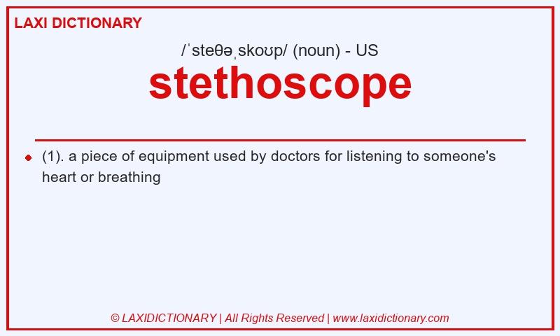 Definition stethoscope in American English