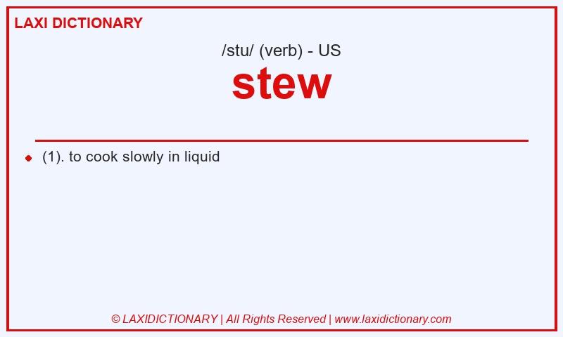 Definition stew in American English