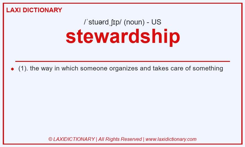 Definition stewardship in American English