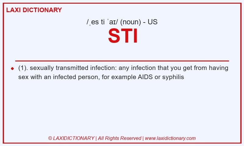 Definition STI in American English