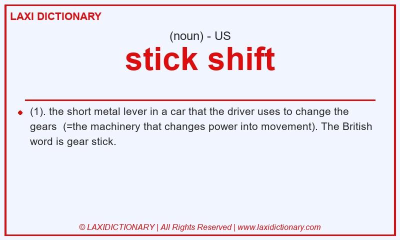 Definition stick shift in American English