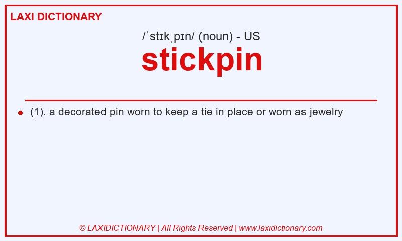Definition stickpin in American English