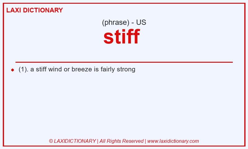 Definition stiff in American English