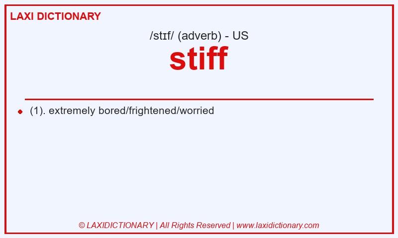 Definition stiff in American English