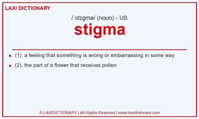Definition stigma in American English