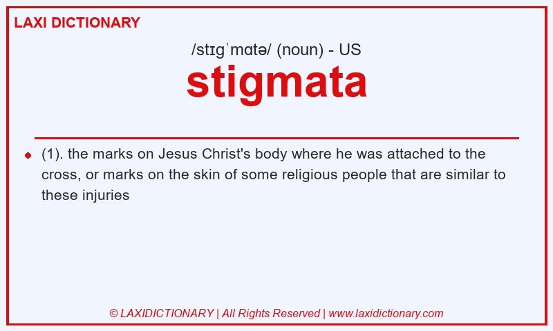 Definition stigmata in American English