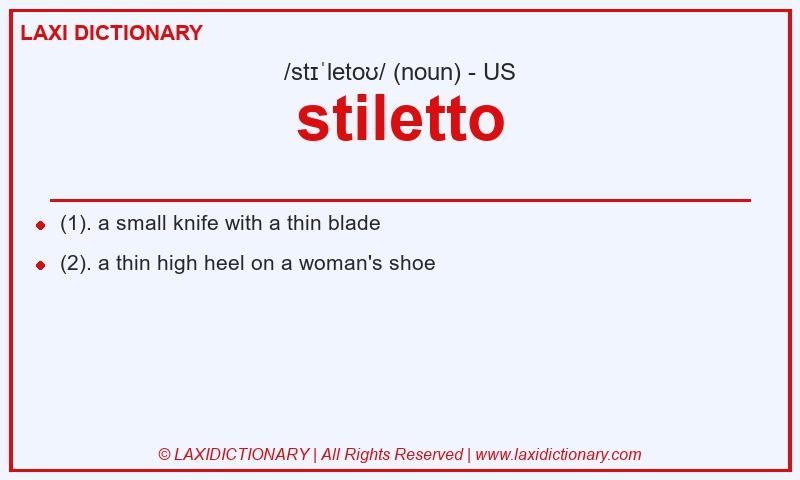 Definition stiletto in American English