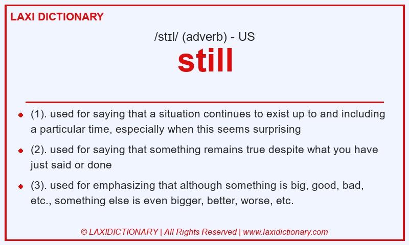 Definition still in American English