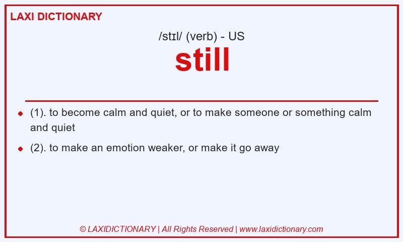 Definition still in American English
