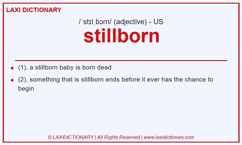 Definition stillborn in American English