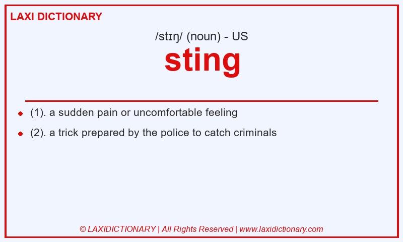 Definition sting in American English
