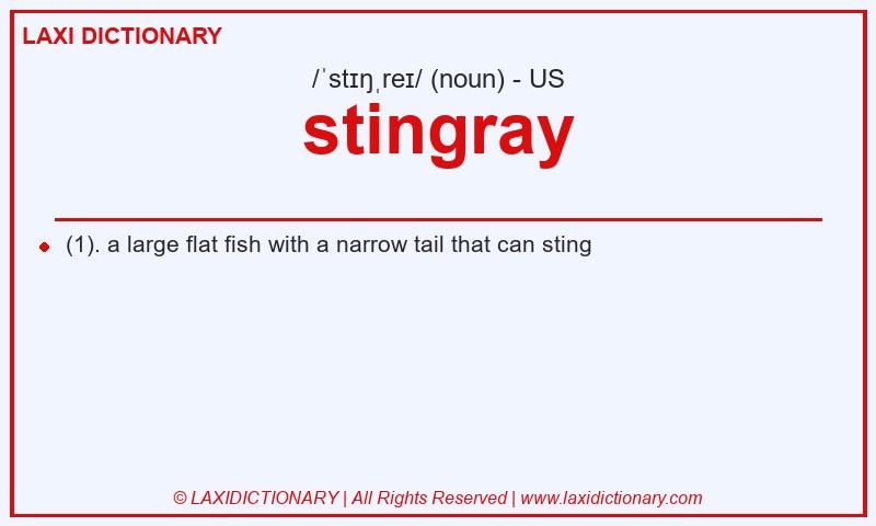Definition stingray in American English