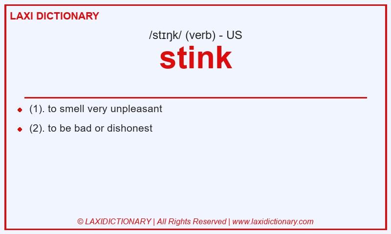 Definition stink in American English