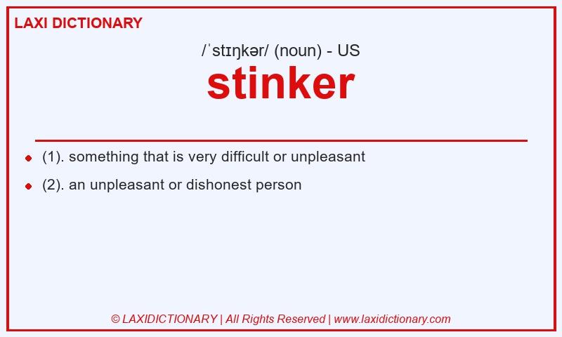 Definition stinker in American English